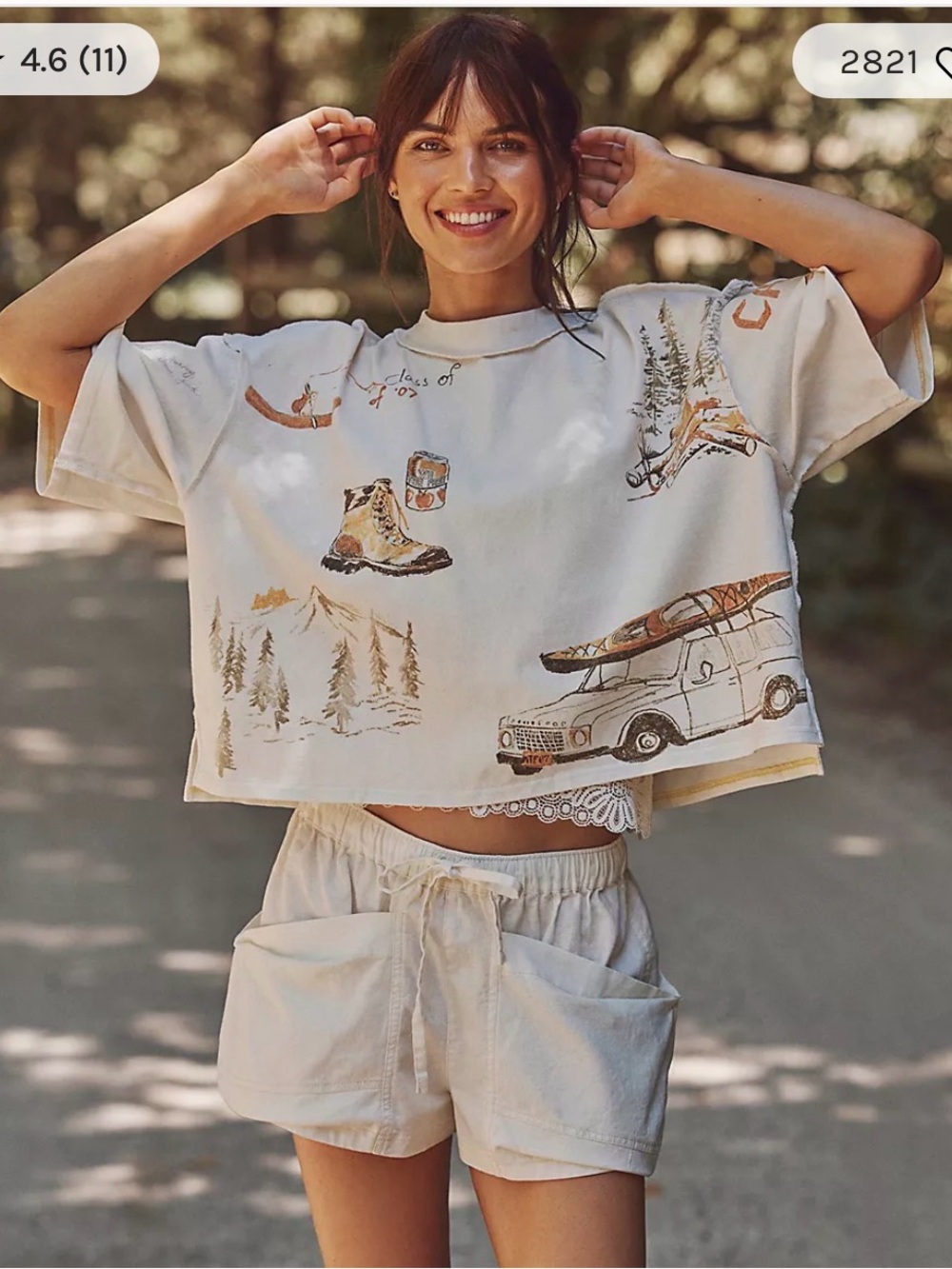 Free people Mountain View Graphic Tee. NWT.